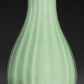 A Longquan celadon fluted pear-shaped vase, Ming dynasty, 16th-17th century