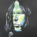 Neil Young (gouache sur papier noir)
