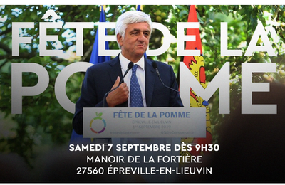 Dixième fête de la Pomme: la rentrée normande d'Hervé Morin sous une pluie bienfaisante...