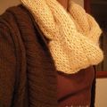 Tuto, diy, patron tricot  gratuit : comment tricoter un snood (Valentin's snood)