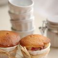 petits gâteaux mascarpone et framboises