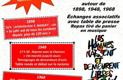 29 septembre Beauvais: fête d'anniversaire des 120 ans de la Ligue des Droits de l'Homme