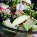 SALADE DE QUINOA, HARICOTS VERTS, RADIS ET AVOCAT HASS