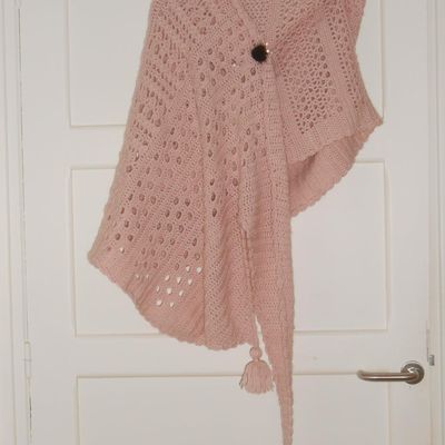 Tutoriel maxi étole tuto au crochet en français poncho châle chauffe épaules grande taille 
