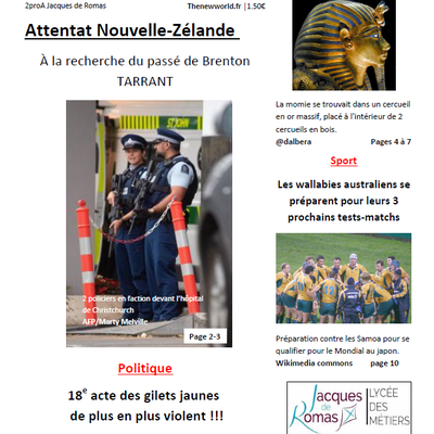 Concours de "Unes" par 2 PRO A