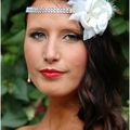 Headband fleur, plumes et papillon, bohème chic, pour mariée, soirée ou charmantes lolitas Perlaminette
