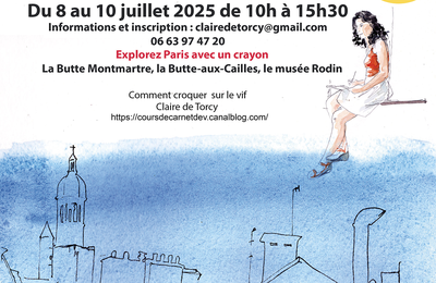 Stage de croquis Paris été 2025