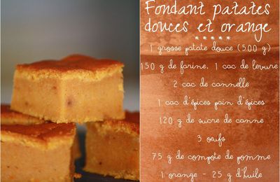 Fondant à la patate douce et à l'orange