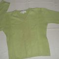 Pull ML - "Les Petites" - vert anis - Taille 2 - 5€