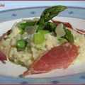 Risotto aux asperges vertes et au jambon de Bayonne