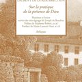 Sur la pratique de la présence de Dieu de Laurent de la Résurrection 