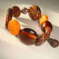 bracelet orange et marron