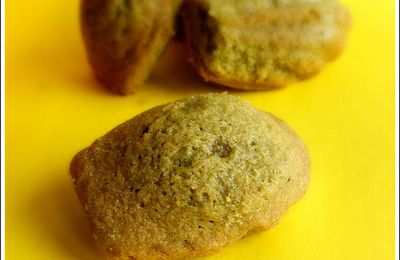 Madeleines au thé vert Matcha et sa touche d'amande