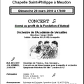 Concert à la chapelle St Philippe le dimanche 28 mars à 17h