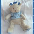 Doudou Peluche Ours Beige Bleu My Baby Bear King - Pooloo - Alteximex