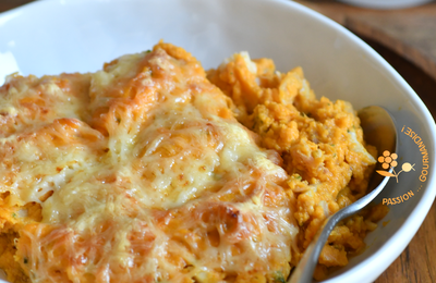 GRATiN DE PATATE DOUCE, CABiLLAUD, CREVETTES GRiSES & LAiT FERMENTÉ