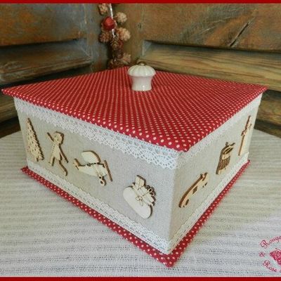 Tuto n°18 : Jolie boite en carton recouverte de tissus et dentelles