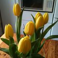 Un peu de printemps dans la maison, bouquet offert par Arthur pour Papa 💐