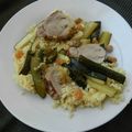 Filet mignon de porc aux courgettes & aux raisins secs