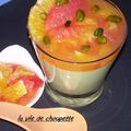 Bavarois à la pistache et sa gelée d'agrumes