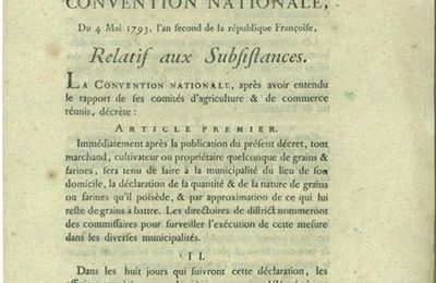 Printemps – été 1793 : la politique du premier maximum et son acceptation.