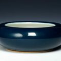 Chinese porcelain brush washer, Guangxu (1875/1908) mark in under glaze blue and of the period
