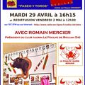PASEO Y TOROS - RADIO CIEL BLEU AVEC LE POULPE DE BOUJAN (34)