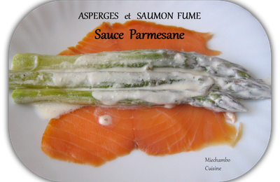 Saumon fumé et asperges à la crème de parmesan
