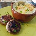 CHAMPIGNON FARCIS ET SON GRATIN DE CHOUX FLEUR