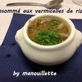 Consommé aux vermicelles de riz