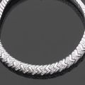 Bulgari. Beau collier de maaillons en or gris et diamants