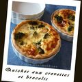 Petites quiches aux crevettes et brocolis