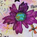 Art journal aquarelle flower power