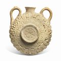 An early Islamic pottery wine flask, Iran, 12th century