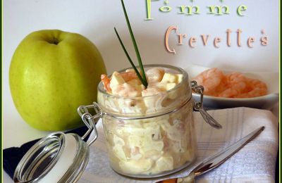 Verrines pommes crevettes en rémoulade