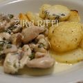 FRICASSÉE DE DINDE A LA CRÈME ET AUX CHAMPIGNONS /CUISINE FACILE