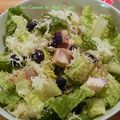 Salade de poulet et bleuets, vinaigrette au sésame, sans gluten et sans lactose