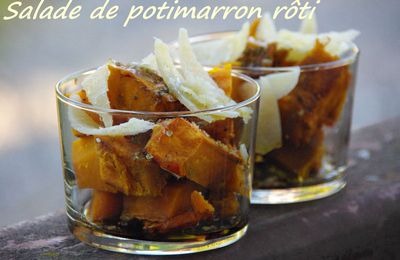 Salade de potimarron rôti au parmesan