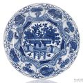 A blue and white 'Kraak' porcelain plate, China, Wanli period