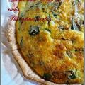 Quiche aux fanes de radis, poireaux, lardons,fromage ail et fines herbes