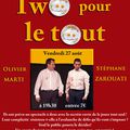 TWO POUR LE TOUT, ultime rendez-vous estival pour ce duo d'impro!