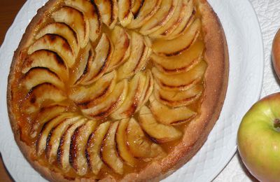 Tarte compote de pêche-pommes