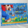 PLAQUE DE PORTE MARIO BROS (ARDOISE) N°1