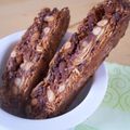 Biscottis au chocolat, pignons de pin et amandes