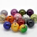 Perles magique acrylique multicolore ronde 12mm