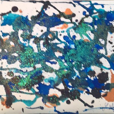 Abstrait à paillettes