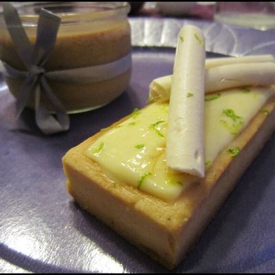 Tarte au citron vert basilic 
