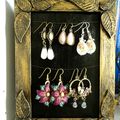 Cadre vintage porte-boucles d'oreille