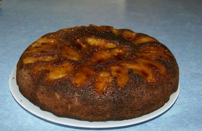 Gâteau renversé façon Tatin au chocolat et aux pommes