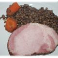 Rôti de porc saumuré aux lentilles